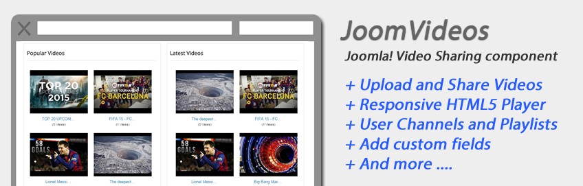 Introducing JoomVideos - Videos Sharing component