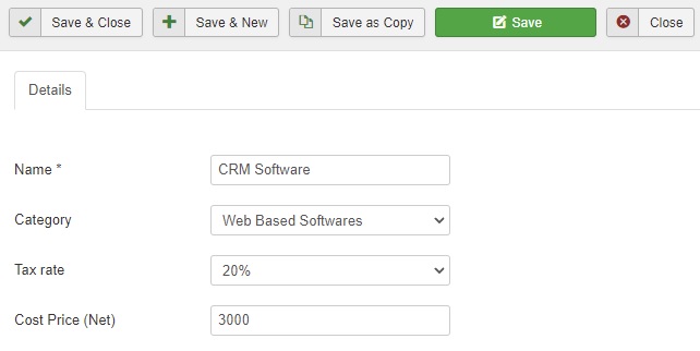 easy erp add product service