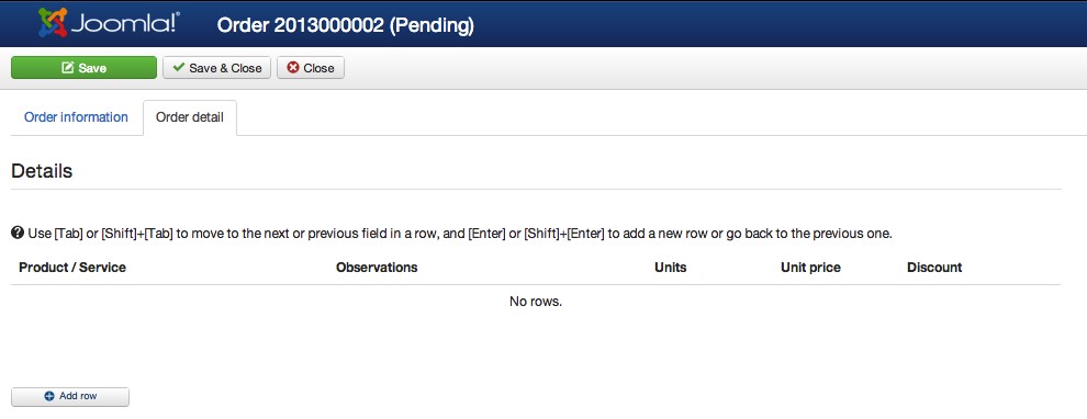 easyerp customers order details items