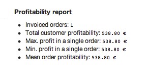 easyerp customers profit report