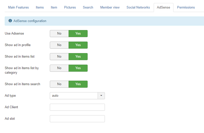 joomdiy adsense