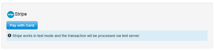 Stripe payment plugin