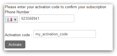 joomsms activationcodesent