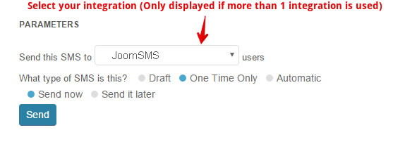 joomsms select integration