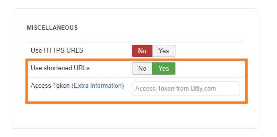 joomsms shorten urls
