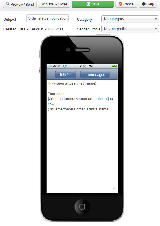 joomsms vm respond