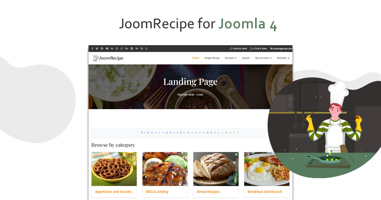 JoomRecipe v4 - Ready for Joomla 4