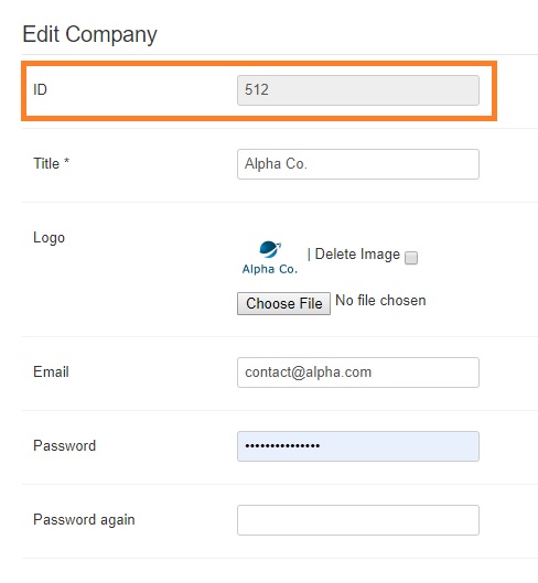User id in company