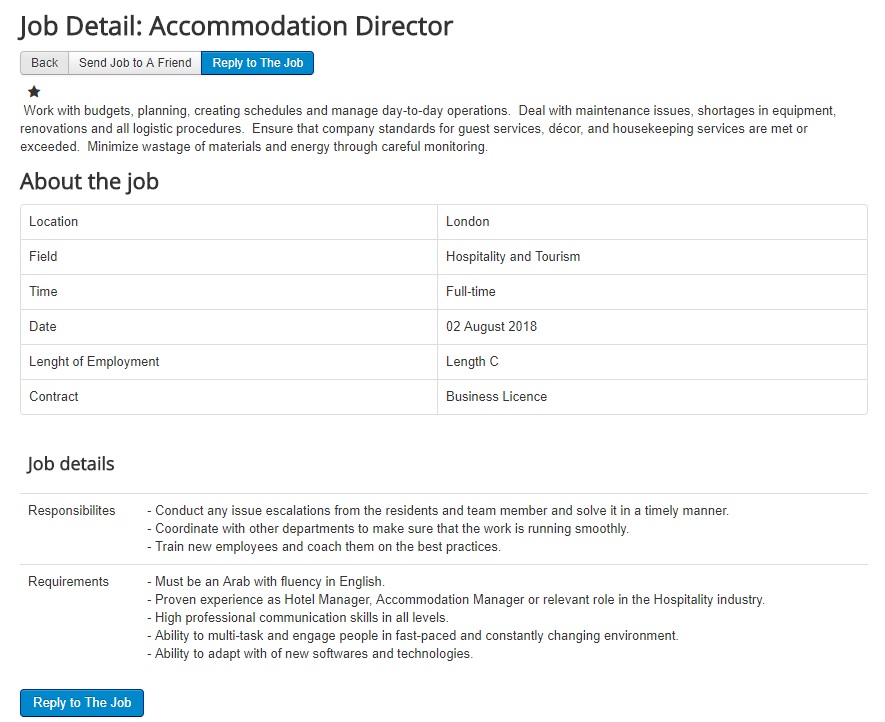 job listing