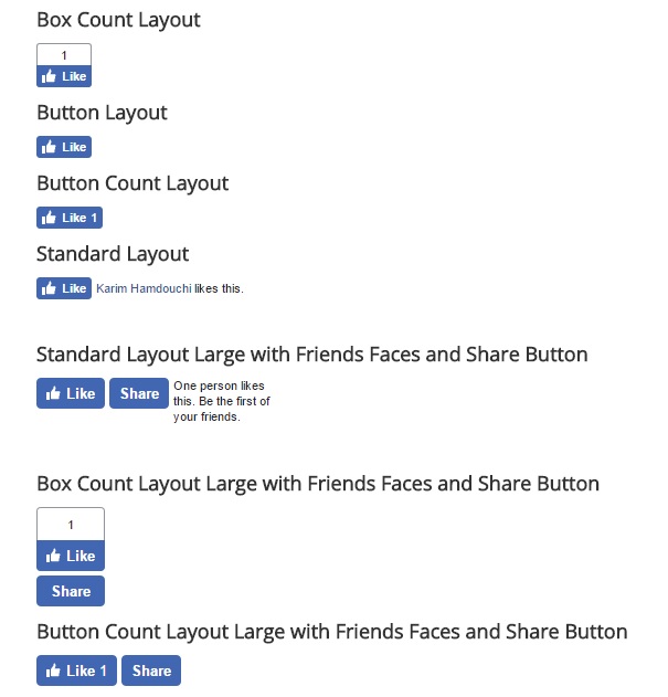 Facebook like buttons