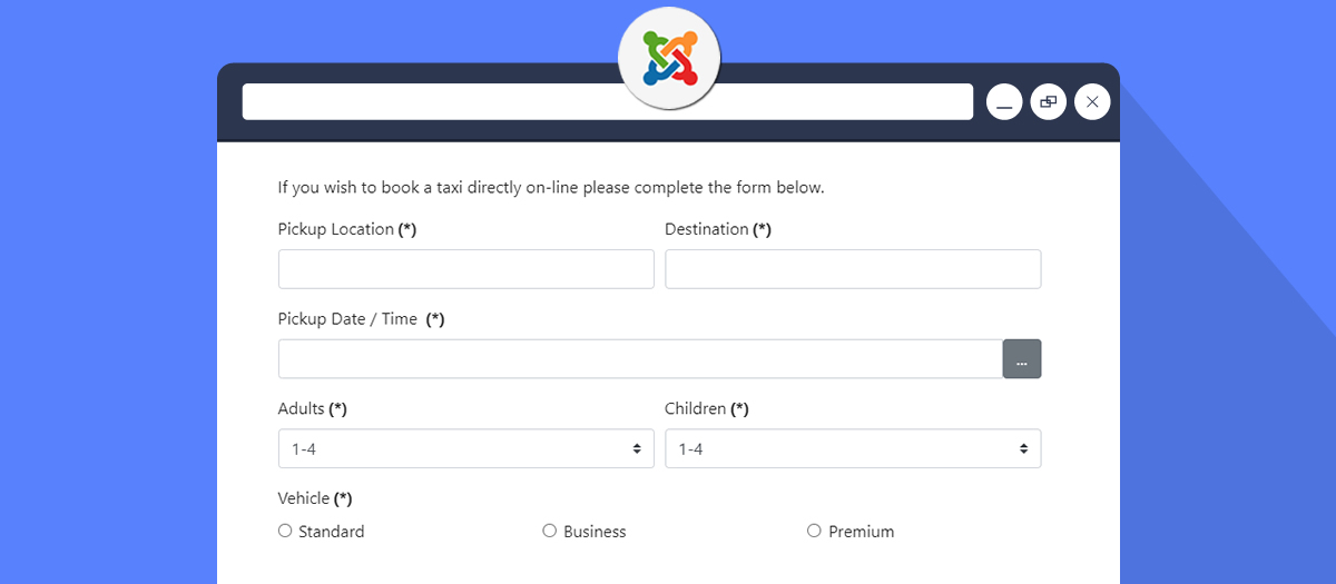 Taxi Booking Form Example