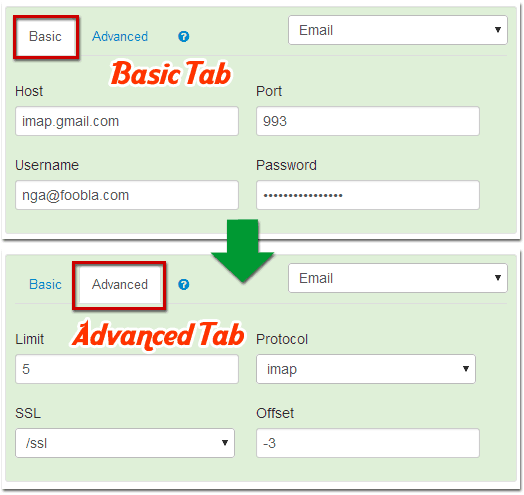 joomgremail config