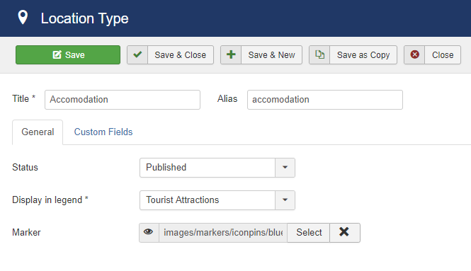 joommap add new location type form
