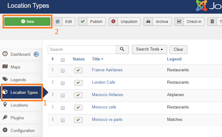 joommap add new location type