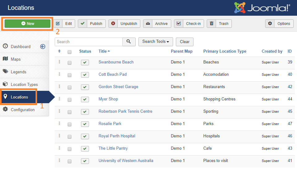 joommap add new location