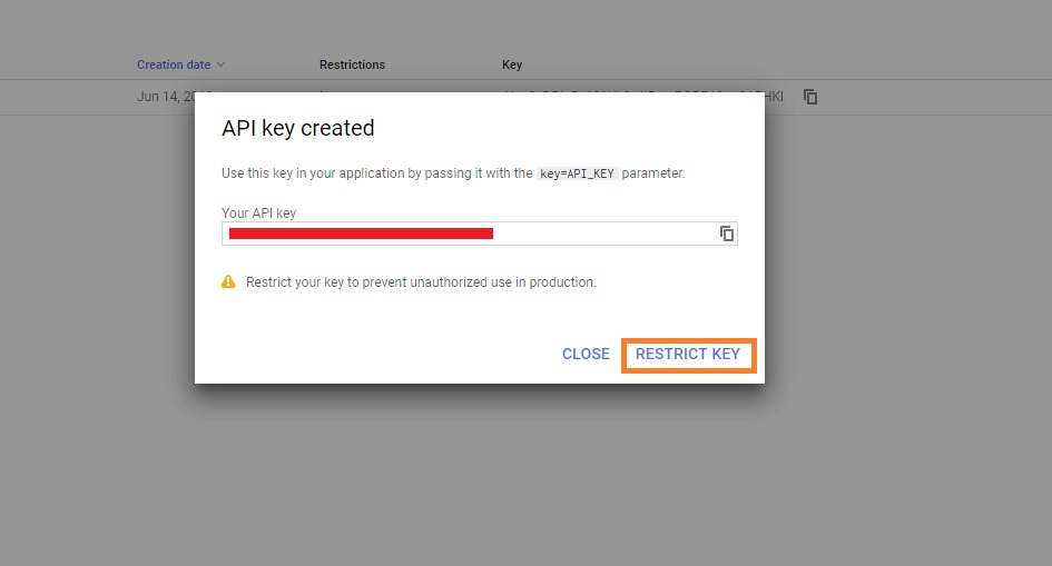 joommap enable map api restrict key