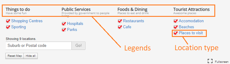 joommap maps legends explaining