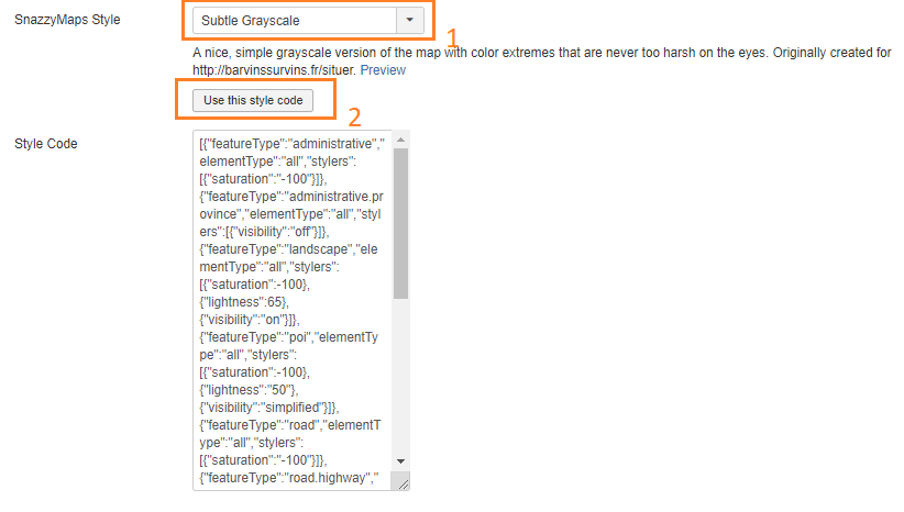 joommap snazzy styles enable