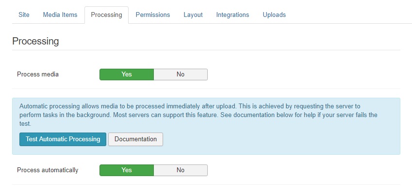 test JoomMedia automatic processing